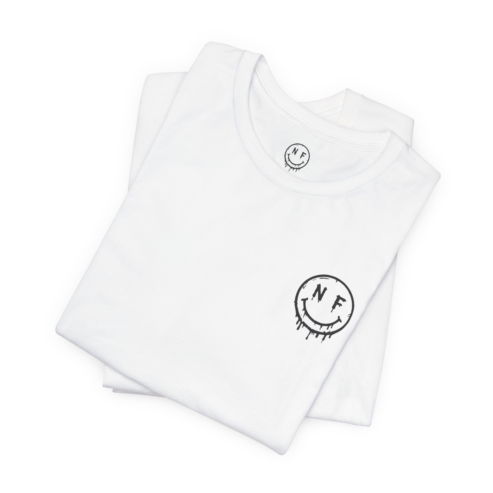 Never Forget Loyalty Tee — NF Drip Smiley Graphic T-Shirt
