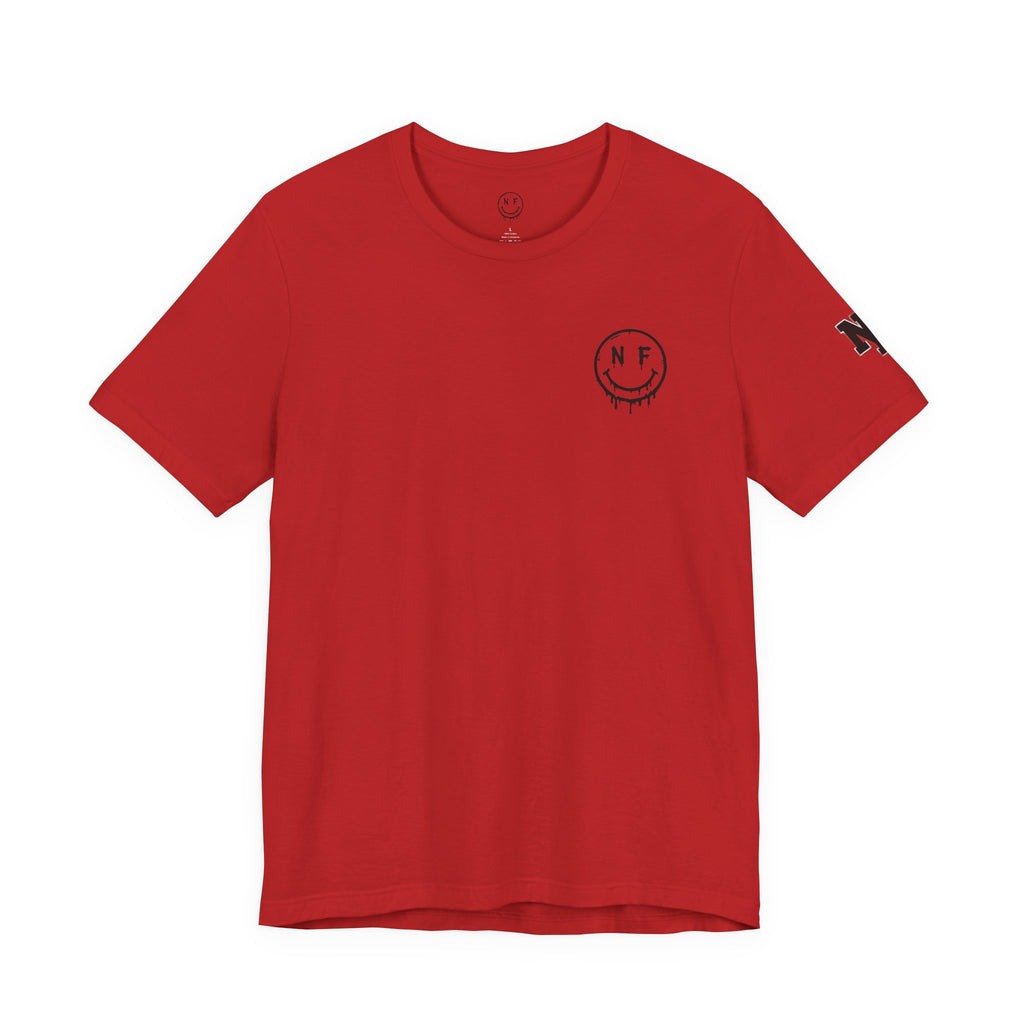 Never Forget Loyalty Tee — NF Drip Smiley Graphic T-Shirt
